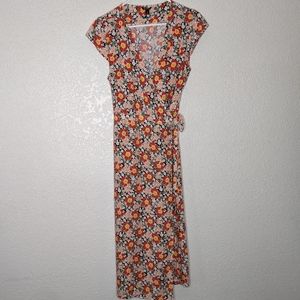 J crew mercantile spring floral wrap dress size small (e)
